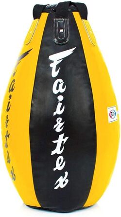 Груша боксерська Fairtex Super Tear Drop HB15 без наповнення чорно-жовта