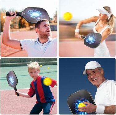 Весло Zoea Pickleball, графітова ракетка, полімерна серцевина, синя