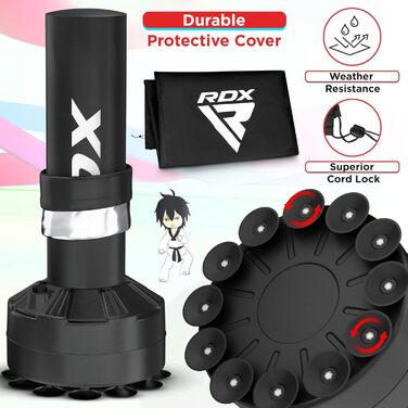 Груша боксерська RDX Kids 4 фути з рукавичками, червона