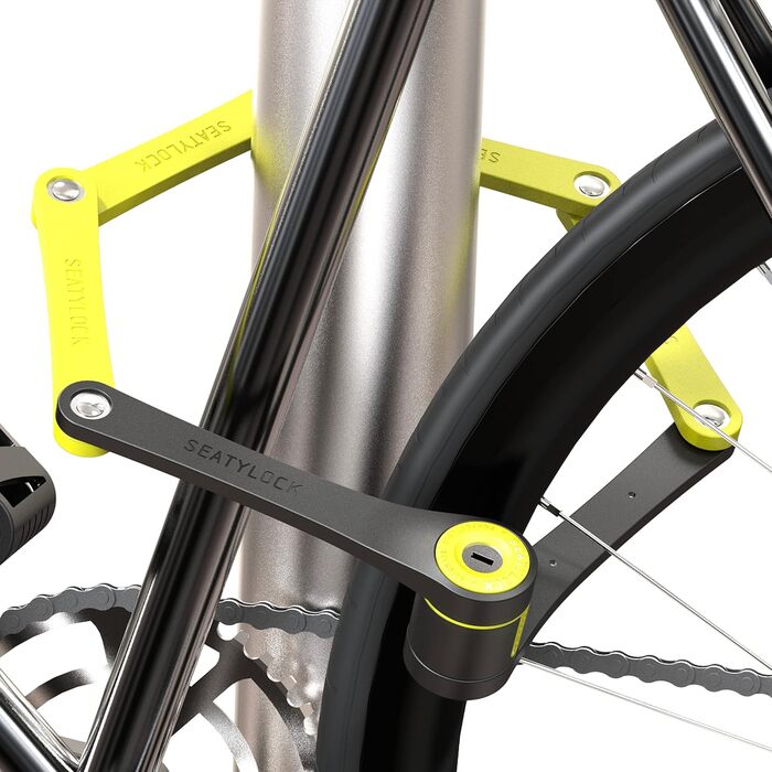 Складаний велосипедний замок FoldyLock Compact з ключем та кріпленням, 85 см – високий рівень безпеки для електровелосипеда, самоката та велосипеда