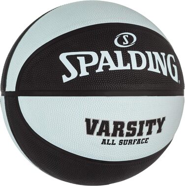 Відкритий баскетбольний м'яч Spalding Varsity Intermediate розмір 6, 28.5 (офіційний розмір 7, 29.5', світло-блакитний / чорний)