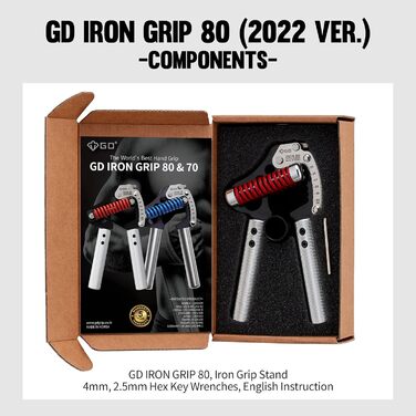 GD GRIP Iron 8 еспандер для рук, регульований, 25-80 кг, тренажер для хвату та передпліччя