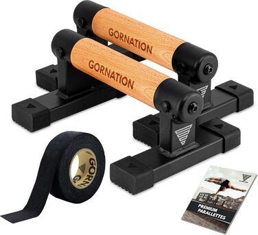 Дерев'яні паралетси з Grip Tape для каллістеніки, стійки на руках, віджимань, домашнього та вуличного фітнесу