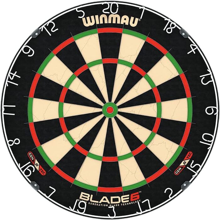 Дошка для дартсу WINMAU Blade 6 Prof. Bristle з аксесуарами (2 набори дротиків)