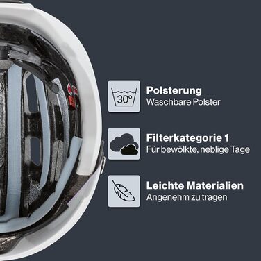 Шолом uvex Finale Visor City LED, фільтр кіт. 1 (56-61 см)