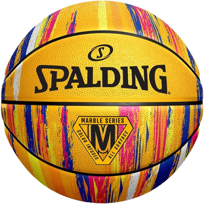 Мармуровий м'яч Spalding 84401Z, баскетбольні м'ячі унісекс, жовтий, 7 EU