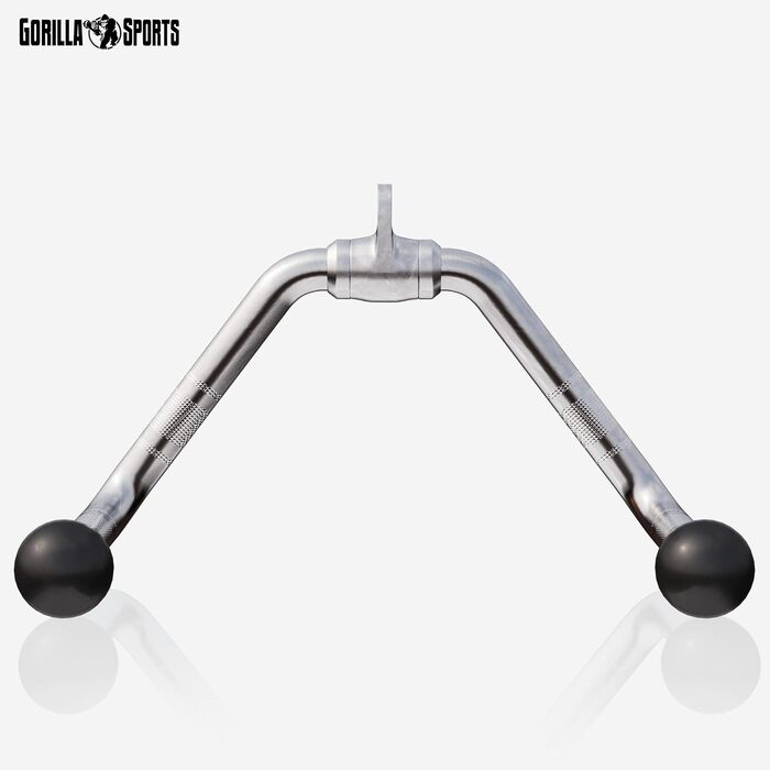 GORILLA SPORTS® рукоятки для кросовера: широкий ричаг, гриф для біцепса і трицепса, SZ-гриф, латтяг, з обертовим шарніром, нековзні, хромовані – аксесуари для тренажерів, тренажер передпліччя