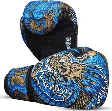 Боксерські рукавички BUDDHA FIGHT WEAR Dragon для тренувань і спарингів з муай-тай та кікбоксингу, унісекс, декілька кольорів, вага 300-360 г