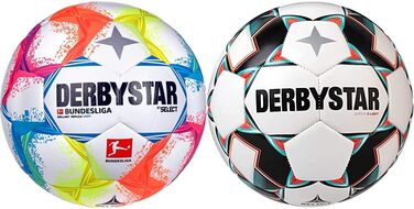 Футбольні м'ячі Derbystar Bundesliga Brillant Replica Ligth і Junior S-Ligth розмір 5 різнокольоровий і біло-чорний