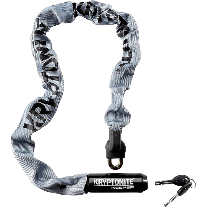 Велозамок Kryptonite Keeper 510 3мм/100см та ланцюговий замок Keeper 785 7мм/85см, чорний/сірий, протиугінний