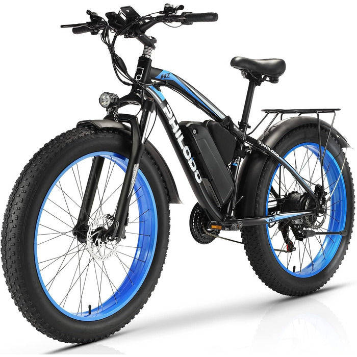 Електровелосипед PHILODO 26 Fat Tire, 48В, 21 швидкість, для дорослих