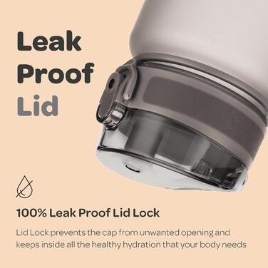 Пляшка для води Hydracy 500 мл з фруктовим інфузером, без BPA, з тайм-маркуванням, герметична спортивна пляшка для спорту та активного відпочинку, швидке пиття, сріблясто-сіра