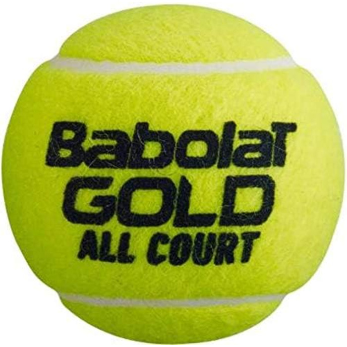Тенісні м'ячі Babolat Gold All Court, 12 шт. (4 туби по 3 м'ячі), універсальні для всіх типів покриття