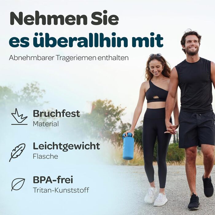 Пляшка для води Hydracy з фруктовим фільтром 2 л — BPA-free, з таймерами, герметична спортивна пляшка без конденсату для спорту та активного відпочинку