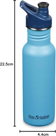 Термобутилка Klean Kanteen з нержавіючої сталі, 532 мл, Hawaian Ocean, для дорослих, універсальна