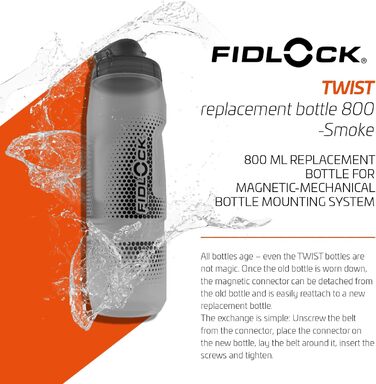 Пляшка для води Fidlock Twist 600 мл (без конектора, 800 мл)