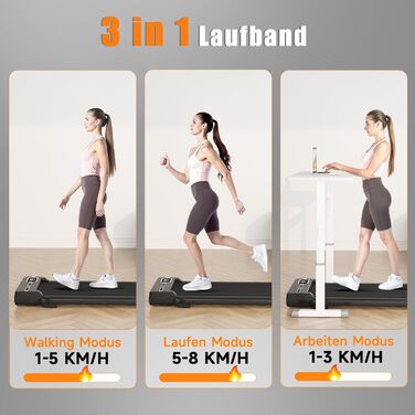 Бігова доріжка Dskeuzeew складана з нахилом 4-в-1, Walking Pad з 5% ухилом для дому