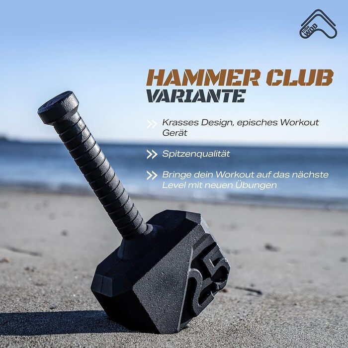 Гиря Tribe WOD Hammer 7-31кг / 15-70lb - кросові тренажери для нарощування м'язової маси, кардіофітнес, обважнювачі для жінок і чоловіків (16 кг)