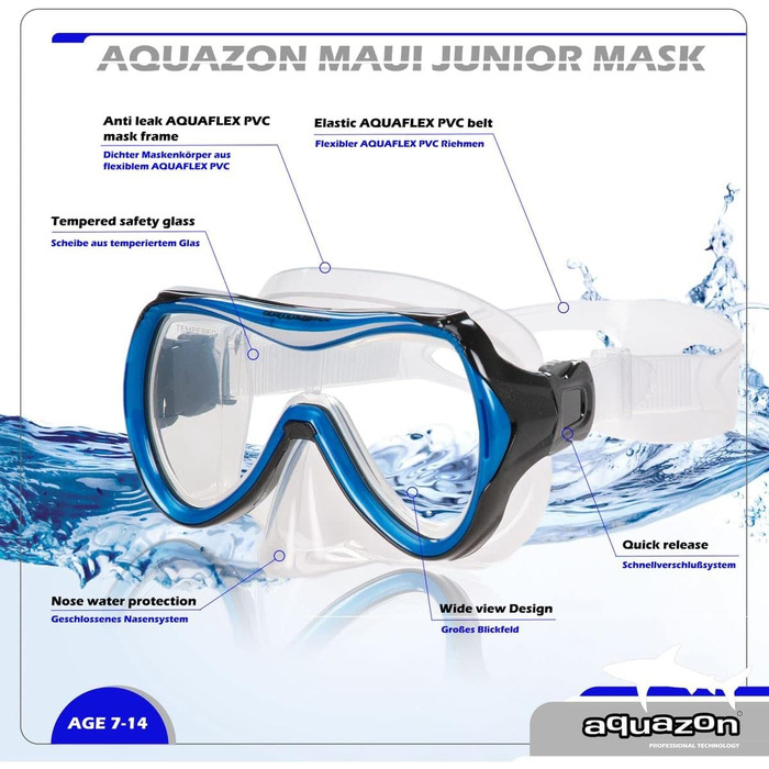 Окуляри AQUAZON Maui - Clear Look, силікон, 7-12 років