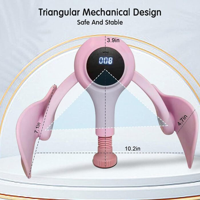 Тренажер для стегон Тренажер тазового дна для жінок, Багатофункціональний тренажер для ніг, Пристрій для зміцнення тазового дна Жінки, Тренажер для стегон Тренажер тазового дна для домашніх жінок Жінка (рожевий)