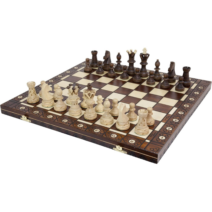 Велика шахова дошка EL GRANDE 54x54 см, фігури 110 мм