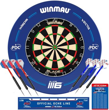 Дошка для дартсу WINMAU Blade 6 - професійна щетина, турнірний набір