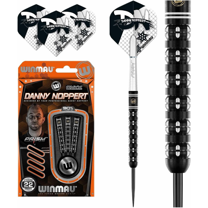 Дротики WINMAU Danny Noppert Freeze Edition, 90% вольфрам, 22г