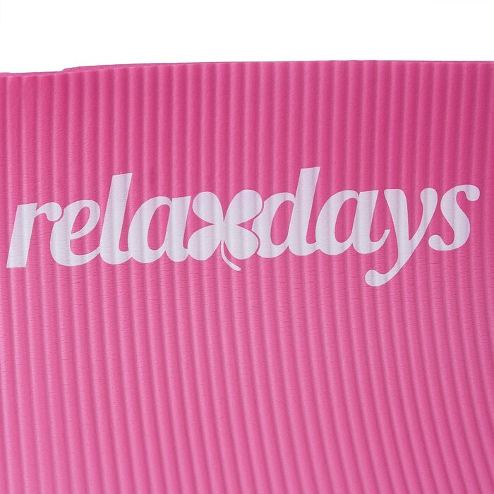Йога-мат Relaxdays 1 см, для пілатесу та фітнесу, з ременем, ортопедичний килимок 60x180 см рожево-білий