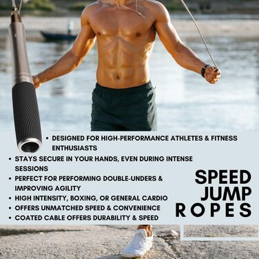 Регульоване скакалка Hyperwear з патентованою самозакривною головкою, алюмінієвою дужкою та рифленими силіконовими ручками (рожева), додатковий сталевий трос для кросфіту, боксу та фітнесу