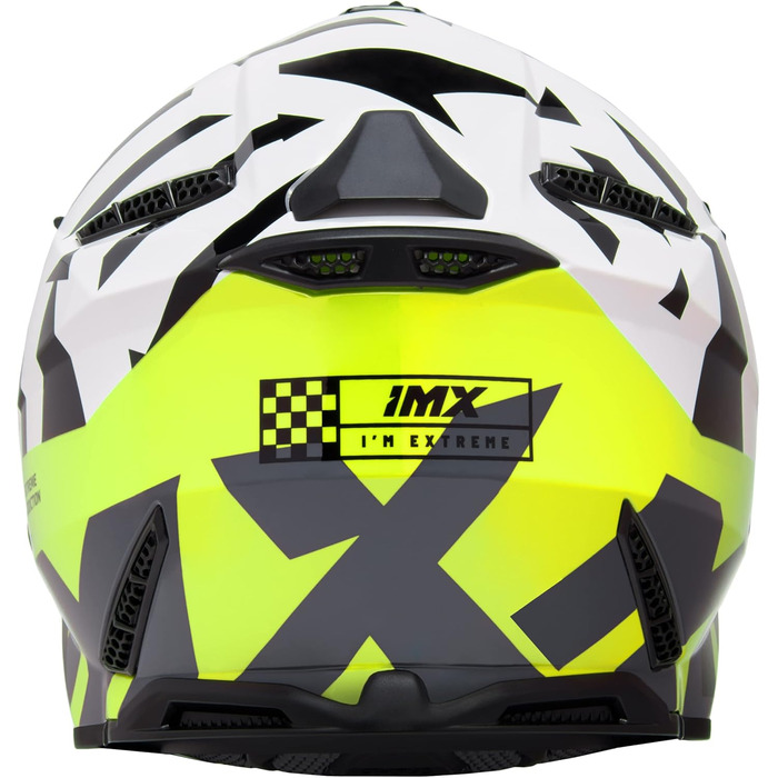 Мотошолом FMX-02 для бездоріжжя, 2 розміри, знімні щоки, регульований козирок, знімний підклад, чорний/білий/флуоресцентний жовтий/сірий