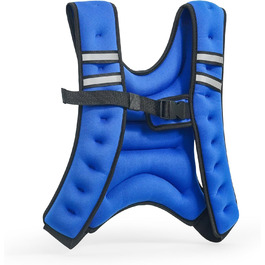 Жилет-обтяжувач Tone Fitness 5,4 кг, синій, для фітнесу