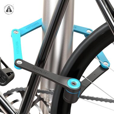 Складаний велосипедний замок FoldyLock Compact 85 см – високий рівень безпеки, з ключем і кріпленням, для електровелосипеда, самоката і мотоцикла