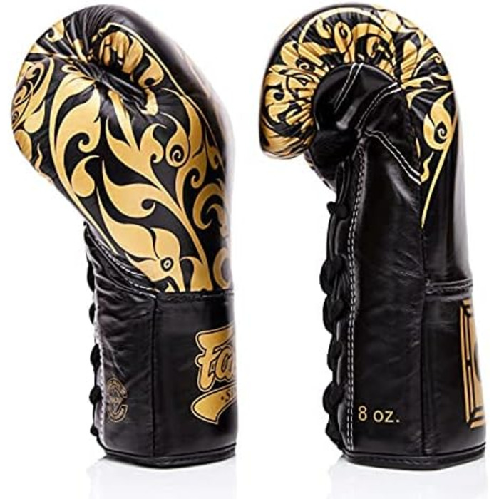 Рукавички для кікбоксингу Fairtex Glory Limited Edition 14 унцій чорні BGLG2 - Шнурівка