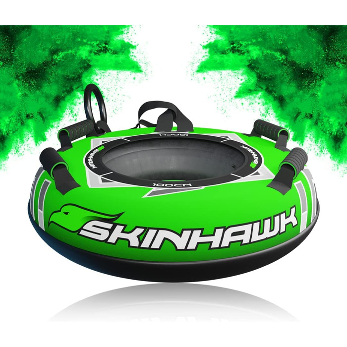 Шина SKINHAWK Professional Snowtube Ø100cm Зелена Sled Bob Tire