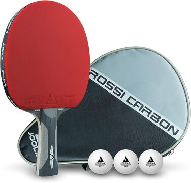 Схвалені JOOLA ITTF професійні ракетки для настільного тенісу INFINITY CARBON, MEGA CARBON і ROSSI CARBON для просунутих гравців і змагань з кишеньковим чохлом для ракетки, Blue Rosskopf Carbon