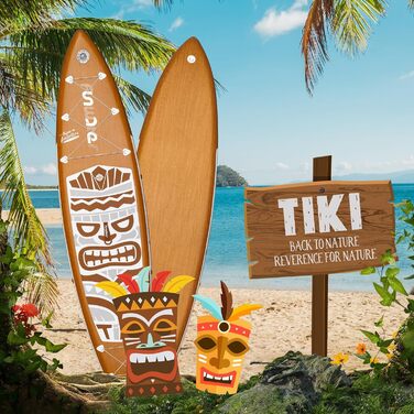 Надувна дошка для веслування FunWater Retro Tiki 3 роки гарантії Дошка для веслування стоячи, дуже довга і широка 11'6' x 33' з насосом подвійної діїСумка на палубіДвостороннє веслоСидінняРемінь SUP коричневий/білий