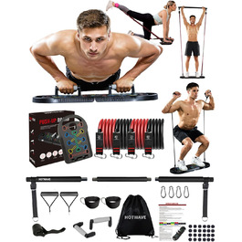 HOTWAVE Push Up Board 20-в-1: Портативна складна дошка для віджимань, професійний тренажер для чоловіків і жінок, домашній спортзал, універсальні ручки для підлоги