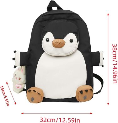 Рюкзак Girl Penguin з підвіскою, синій, One Size