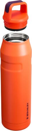 Термобутилка Stanley IceFlow 1 л з кришкою та ручкою, ізольована, з широким горлом, з нержавіючої сталі, BPA-free, для подорожей та спорту, Tigerlily Plum