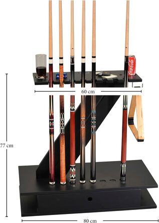 Стійка для більярдних київ Buffalo Queue Stand Z, на 8 київ, чорна