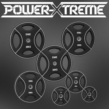 Вагова пластина POWER-XTREME поліуретанова з ручками 2x10кг 30/31мм