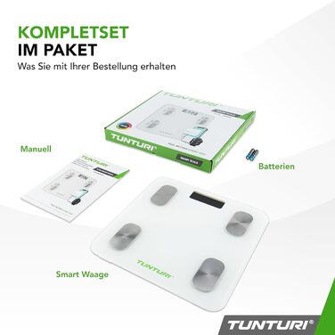 Ваги Tunturi Bluetooth з додатком, макс. вага 180 кг