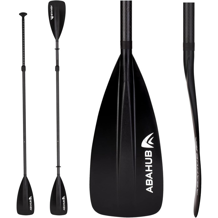 Весло Carbon SUP/Kayak, регульоване, легке, чорне-2в1