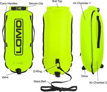 Допоміжний засіб плавучості Lomo Dry Bag для плавців, жовтий