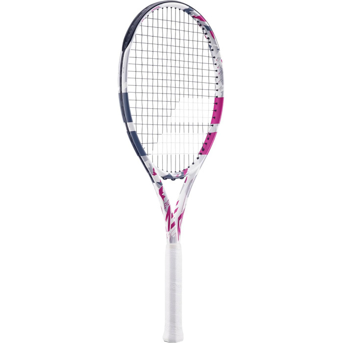 Ракетка Babolat Evo Aero Lite - біла/рожева, натягнута, розмір 0