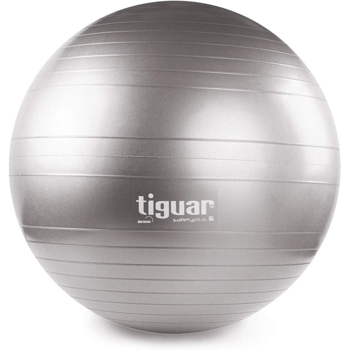 М'яч для вправ tiguar Safety Plus 65 см Сірий Balance