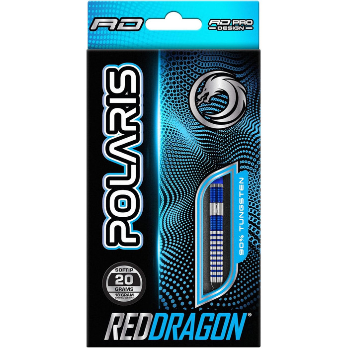 Професійний набір дротиків RED DRAGON Polaris Wolfram з насадками та стрижнями Nitrotech
