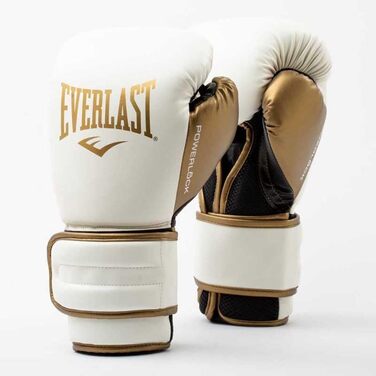 Рукавички Everlast Powerlock2 білі/золоті 12 унцій для тренувань