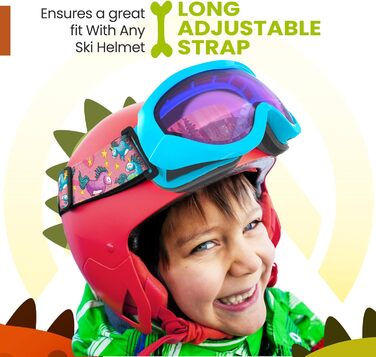 Гірськолижні окуляри OutdoorMaster Kids - Снігові окуляри, сумісні з шоломами, для хлопчиків і дівчаток зі 100 захистом від ультрафіолету - VLT 46.1