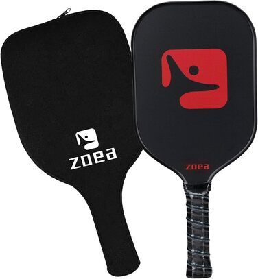 Весло ZOEA Pickleball, графіт/карбон, полімерна серцевина, черв/чорн